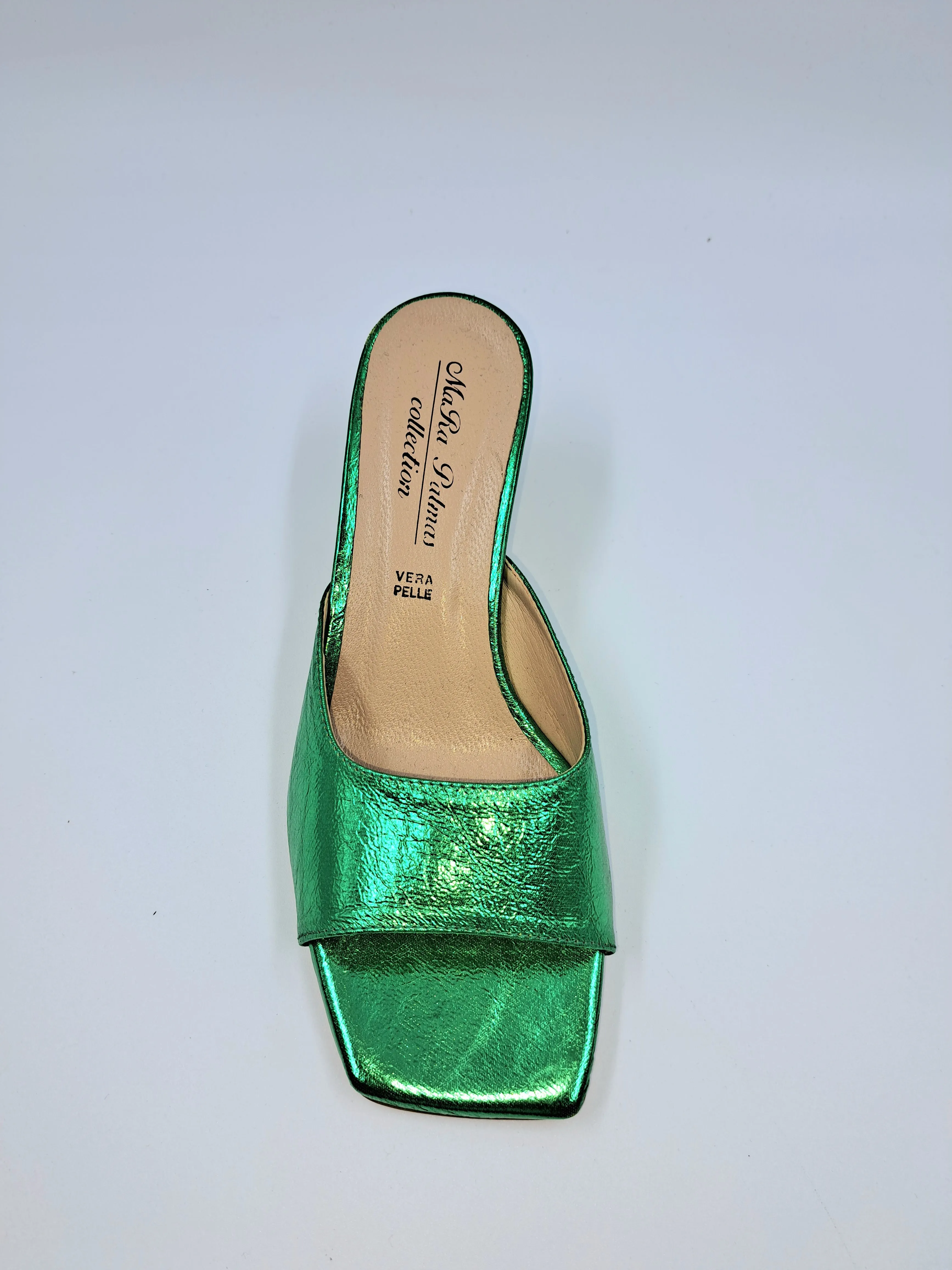 SANDALI METALLIZZATI VERDE