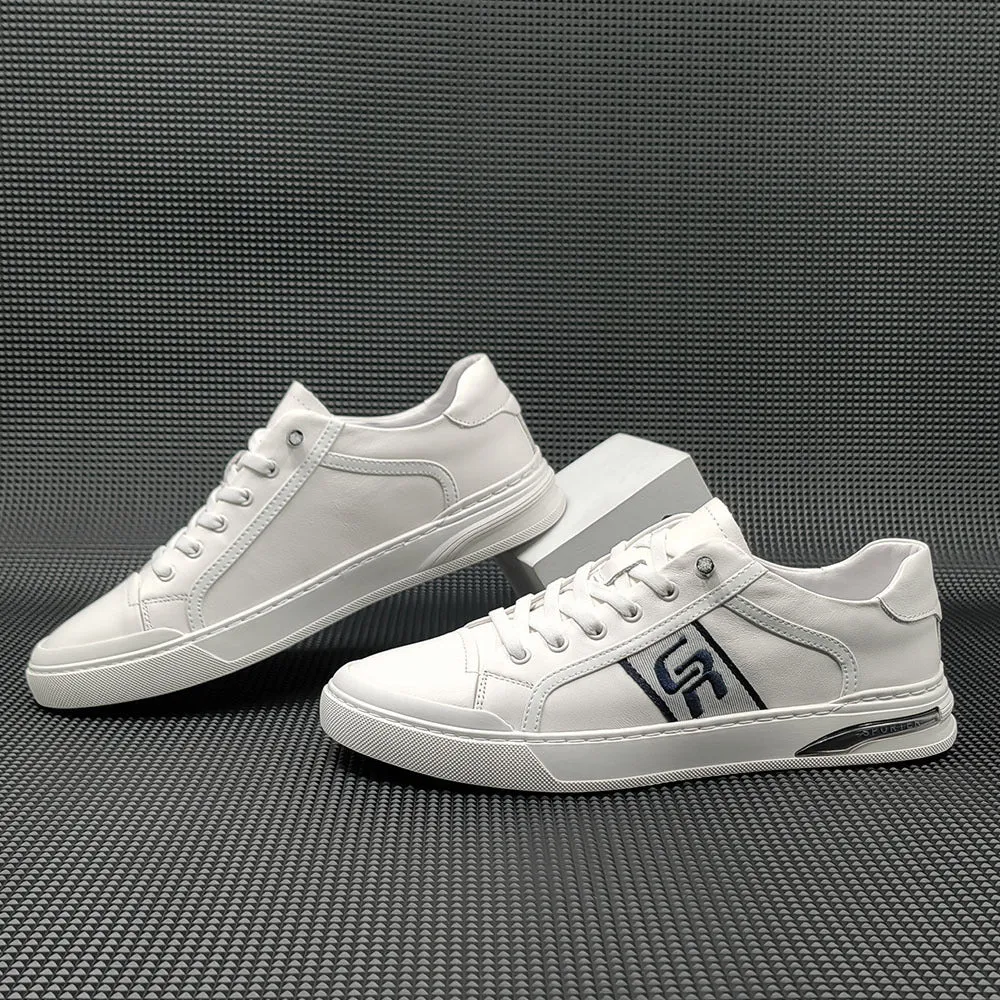 Scarpe casual piatte in morbida pelle moda uomo