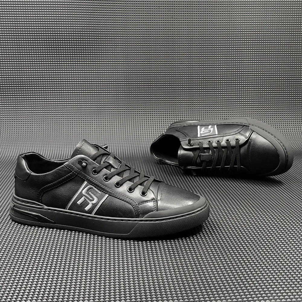 Scarpe casual piatte in morbida pelle moda uomo