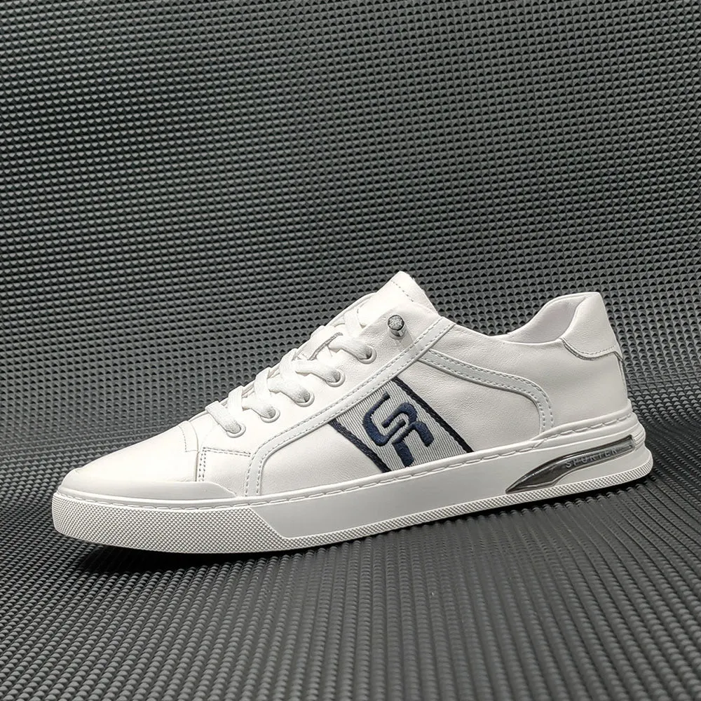 Scarpe casual piatte in morbida pelle moda uomo