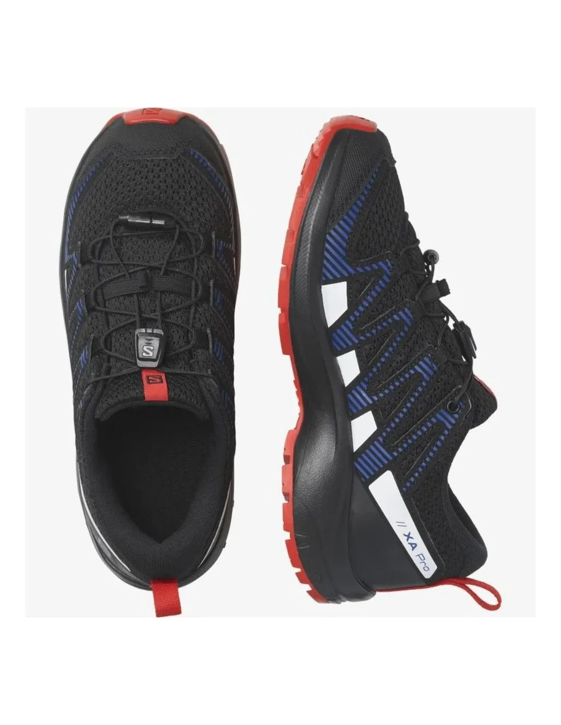 Scarpe da escursionismo Salomon Jr XA Pro V8 J Nero / Blu Lapis