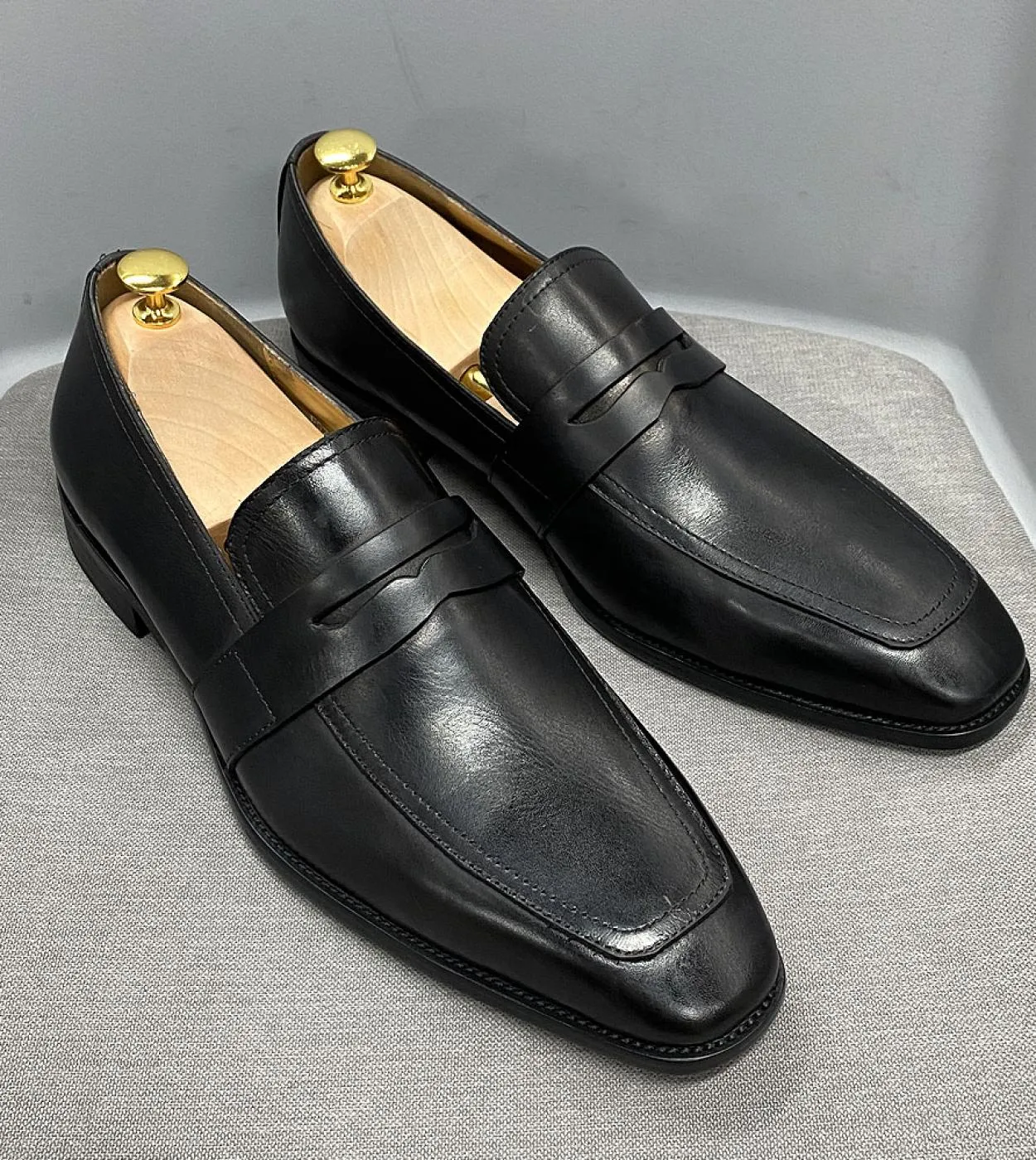 Scarpe da uomo Mocassini in vera pelle Scarpe da uomo in pelle Mocassini italiani Taglia 6 13
