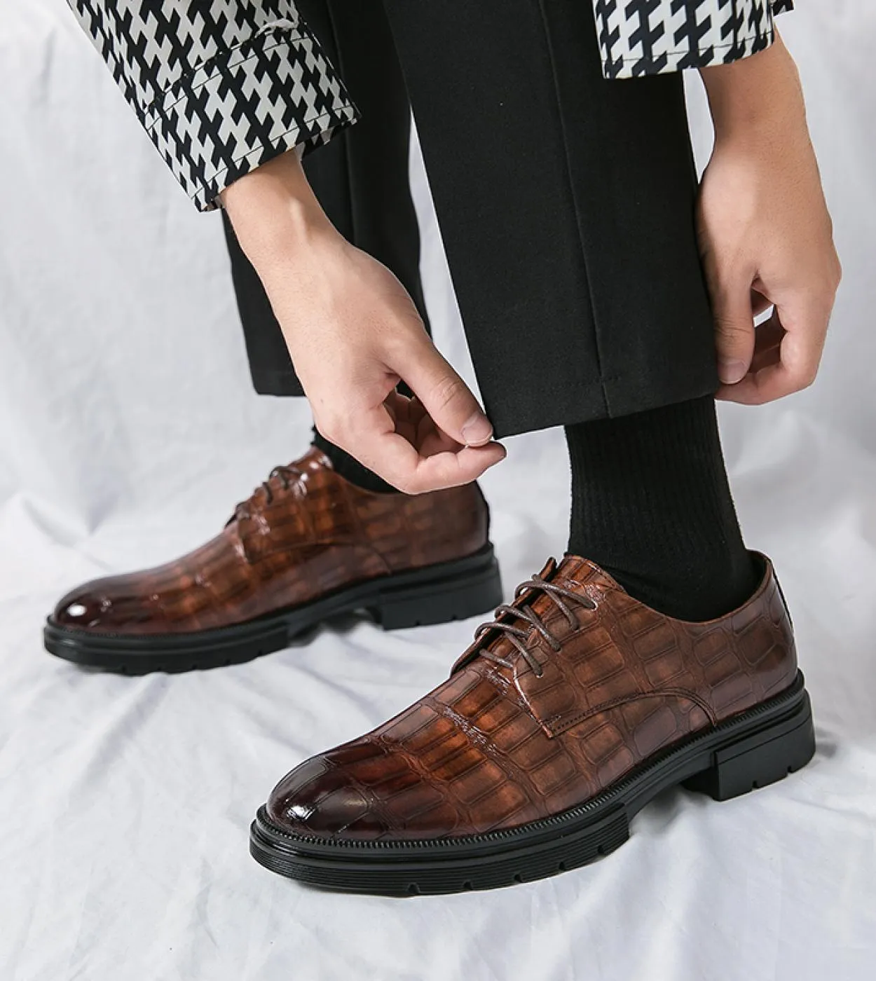 Scarpe Oxford italiane di lusso da uomo Scarpe formali da uomo Oxford Abito da sposa italiano