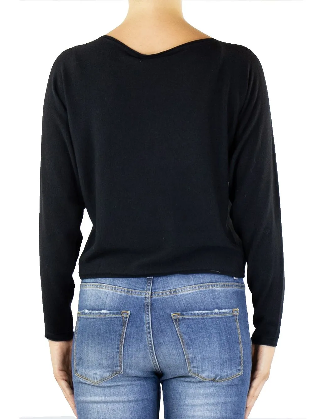 Scollo Barca Cropped - Nero