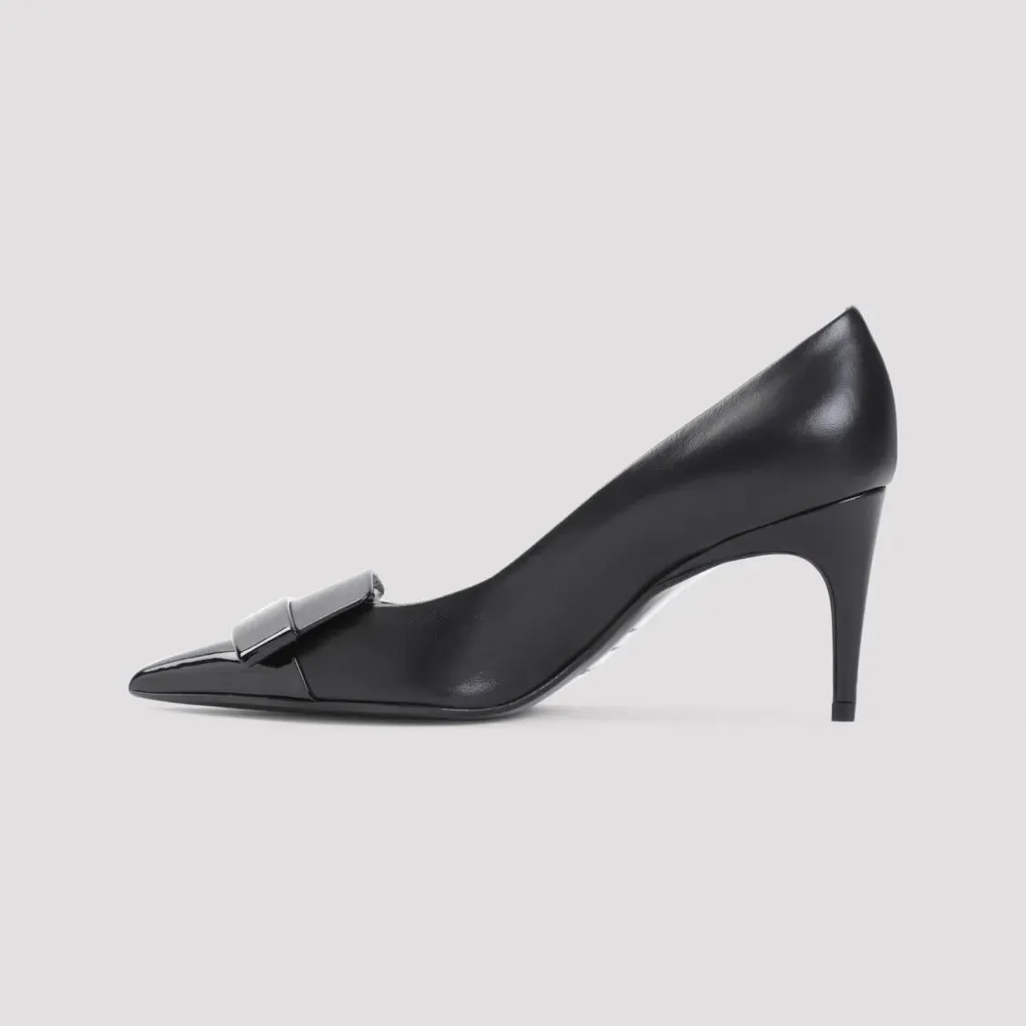 sergio rossi Black Nappa Leather 75 Pump Black 