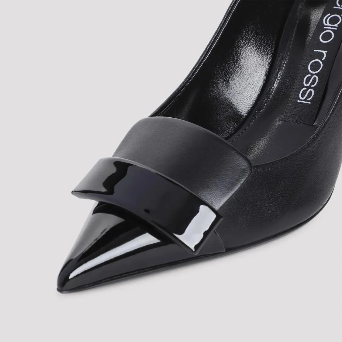 sergio rossi Black Nappa Leather 75 Pump Black 
