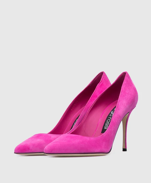 Sergio Rossi Décolleté Godiva in camoscio fucsia A43843MCAZ01