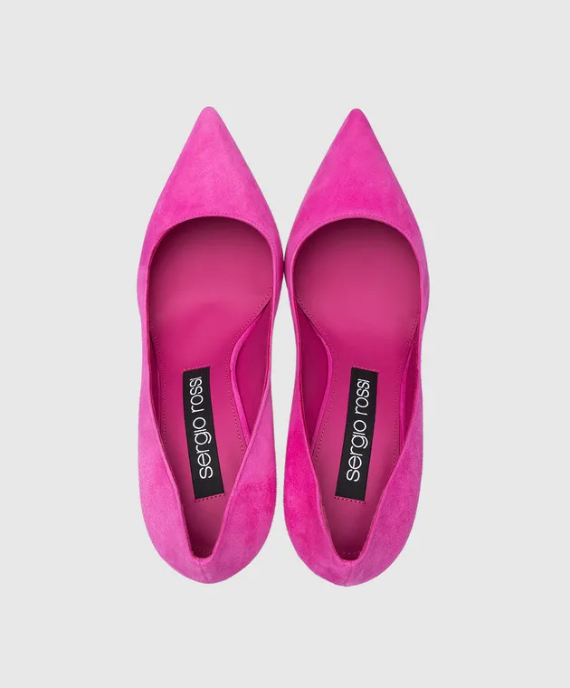 Sergio Rossi Décolleté Godiva in camoscio fucsia A43843MCAZ01