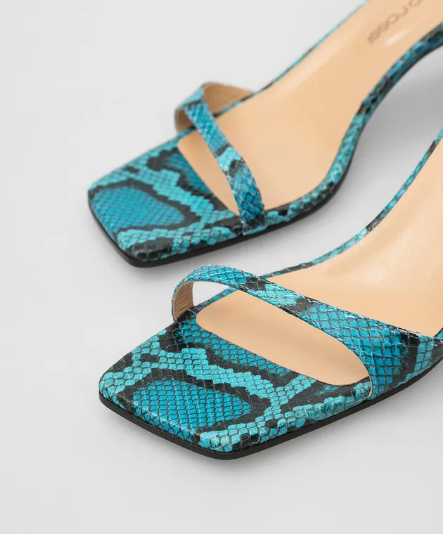 Sergio Rossi Sandali in pelle blu 