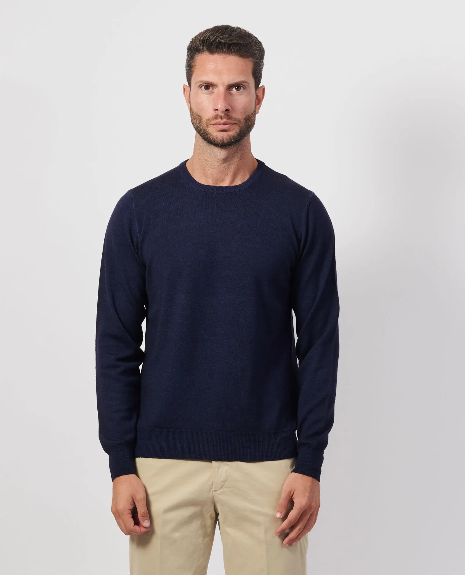 SETTE/MEZZO      Maglione uomo Settemezzo in lana merino