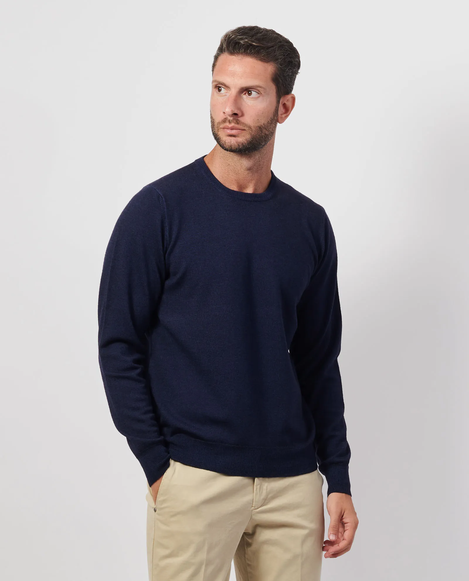 SETTE/MEZZO      Maglione uomo Settemezzo in lana merino