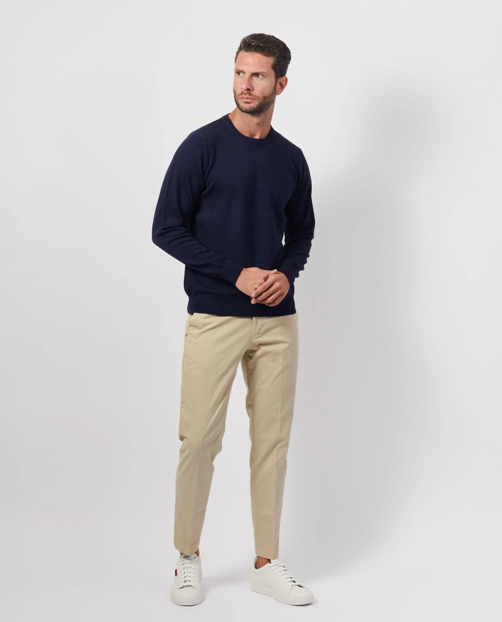 SETTE/MEZZO      Maglione uomo Settemezzo in lana merino