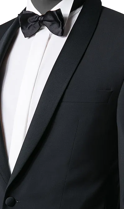 Smoking nero digel cerimonia petto a scialle drop sei modern fit