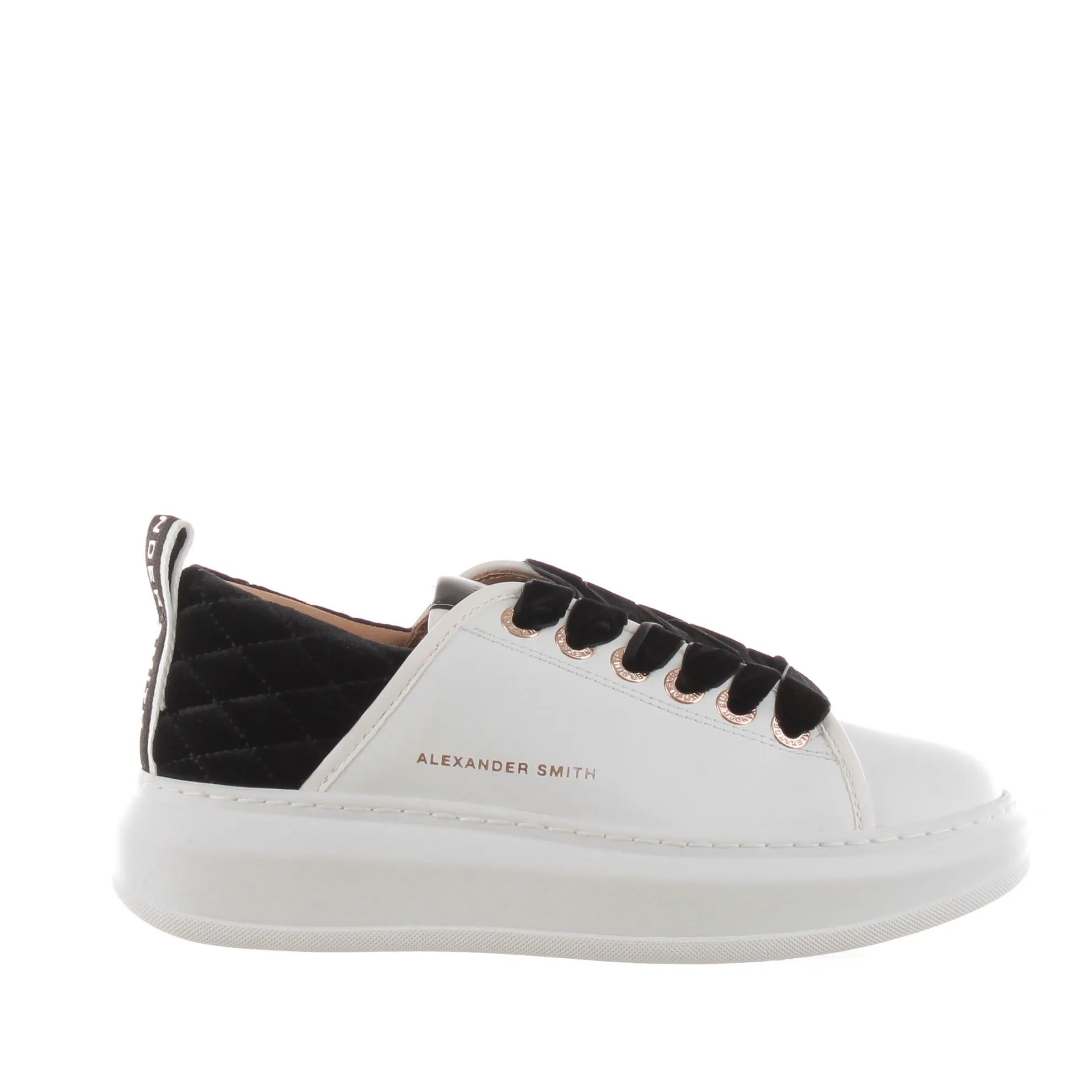 Sneaker wembley in pelle e velluto