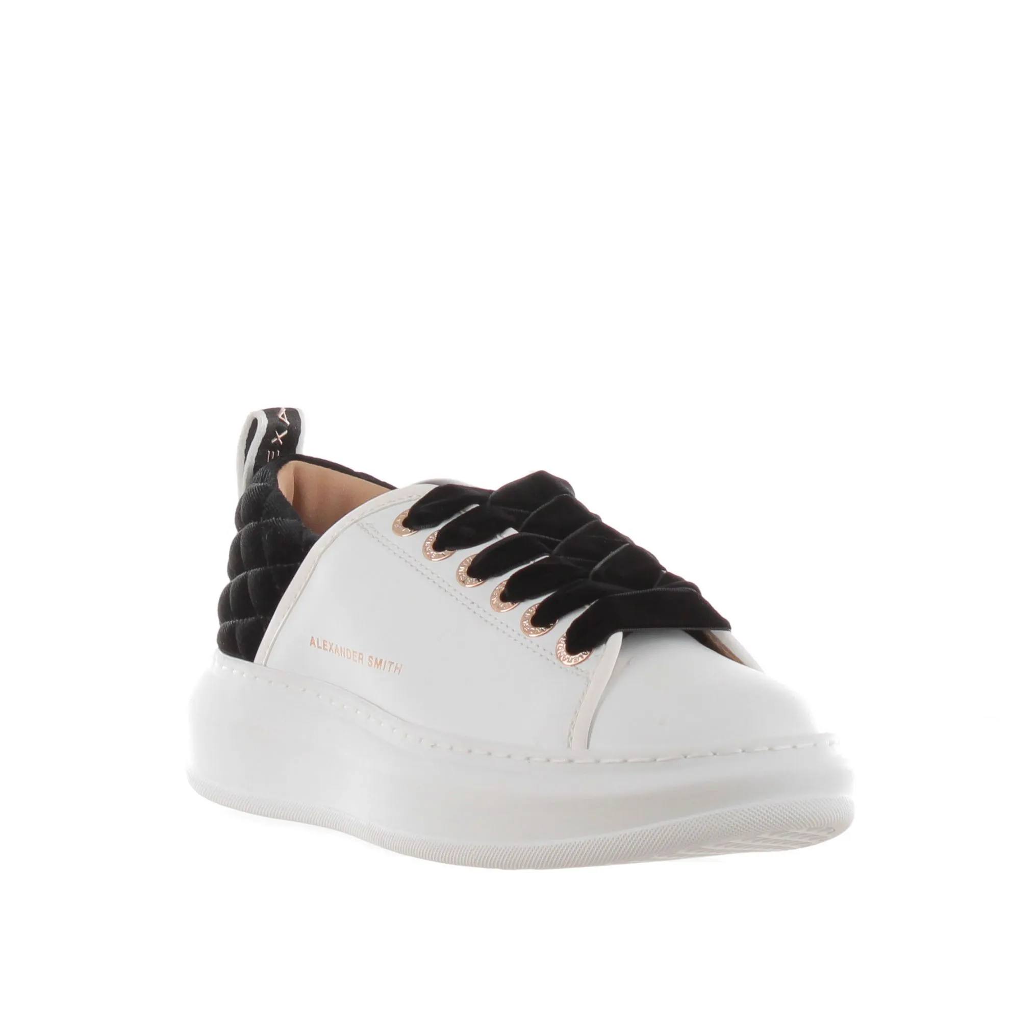 Sneaker wembley in pelle e velluto
