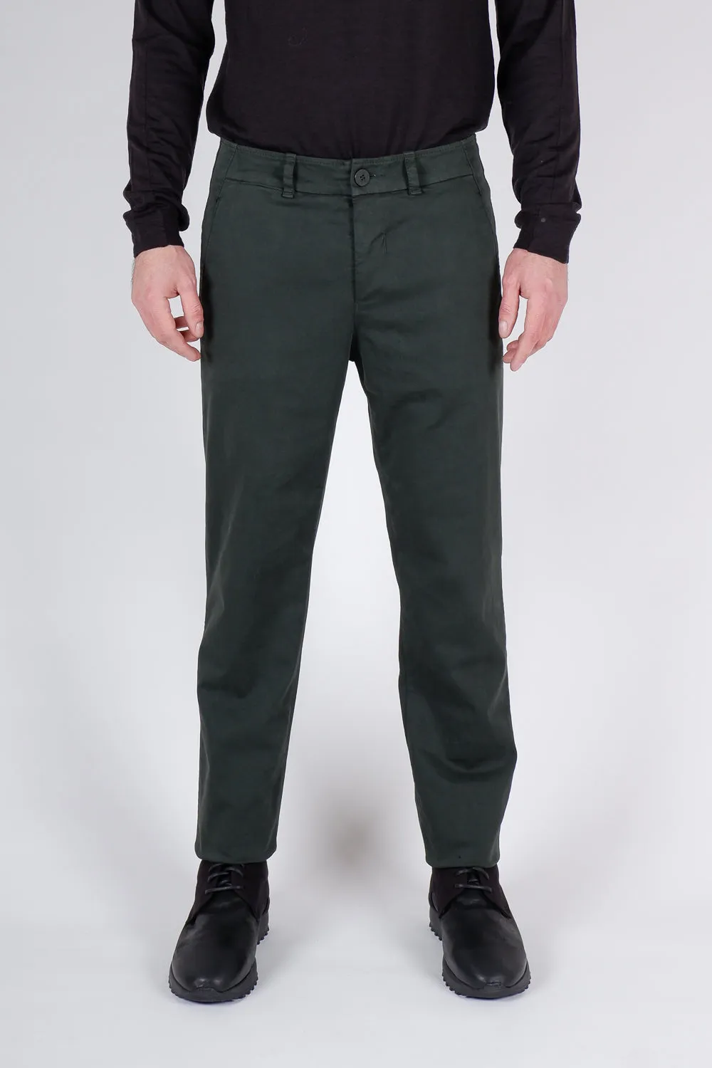 Soft Cotton Chinos Khaki Green