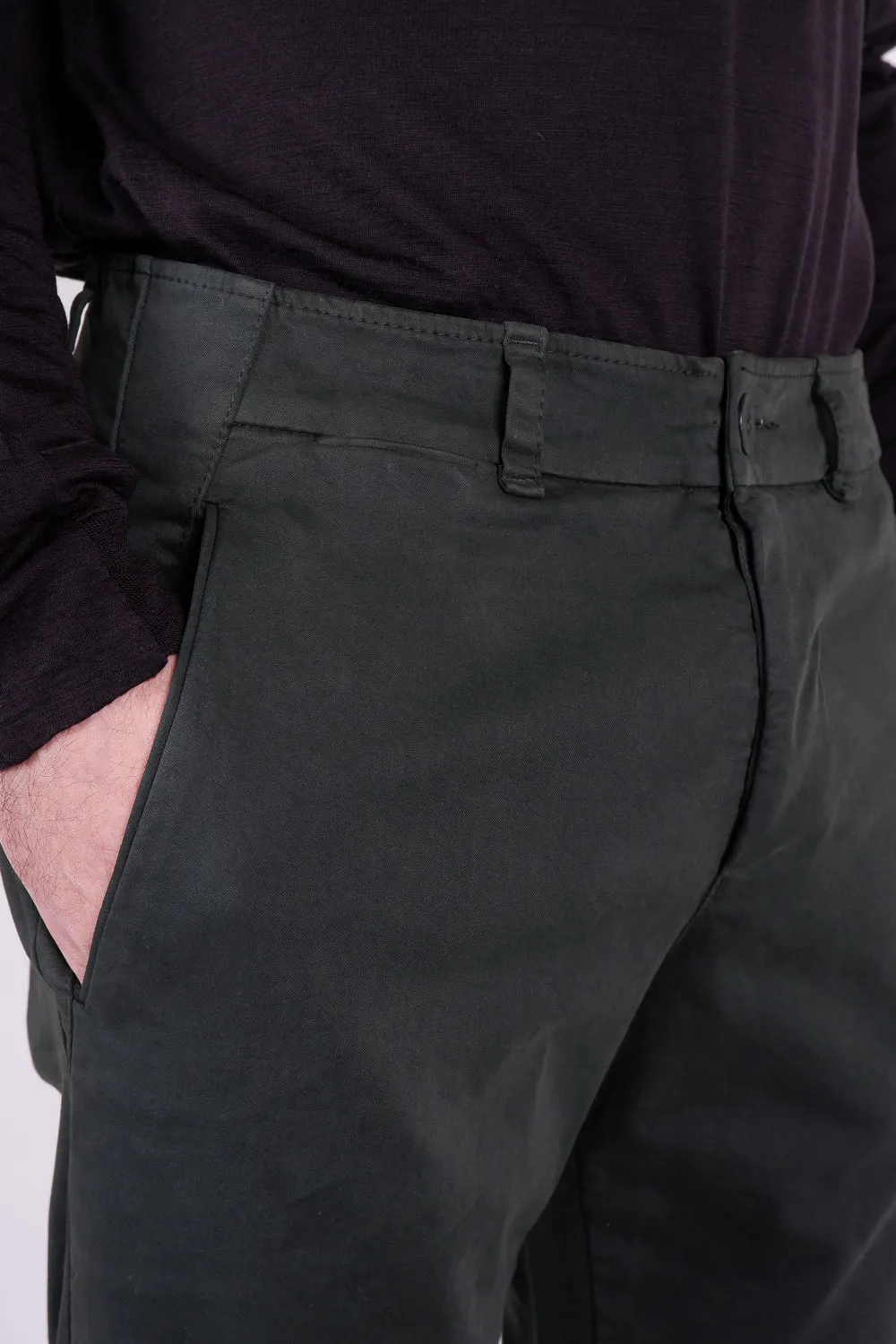 Soft Cotton Chinos Khaki Green