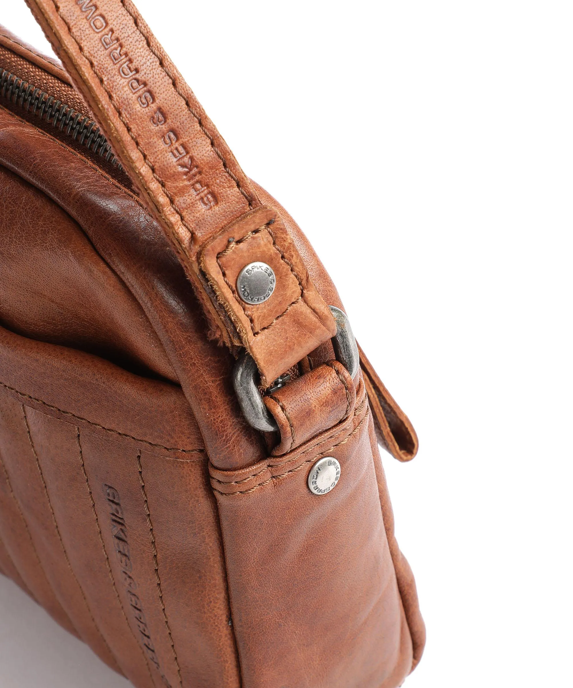  Spikes & Sparrow Bronco Borsa a tracolla pelle di bufalo cognac  