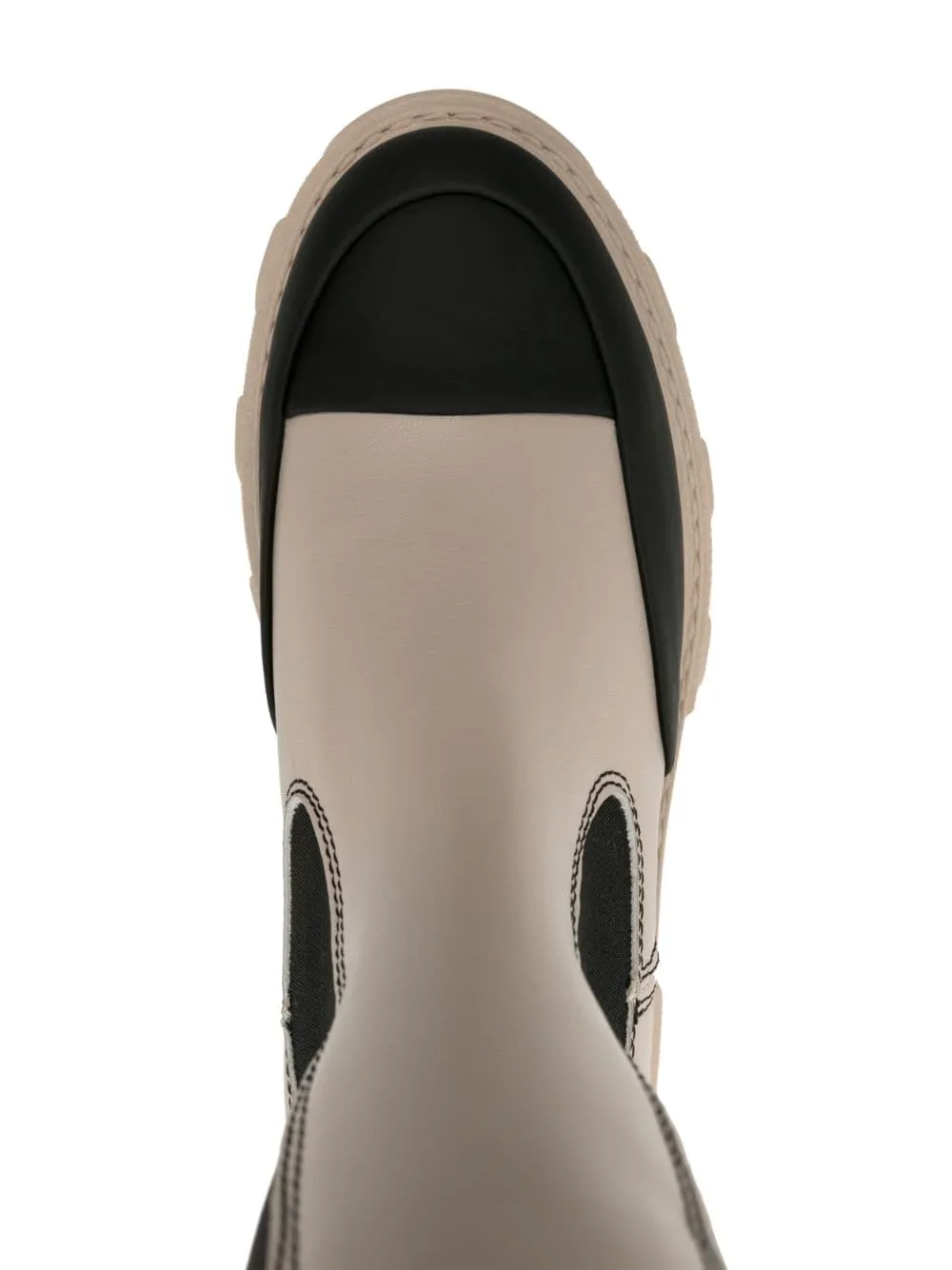 Stivaletti chelsea in nero e beige - donna