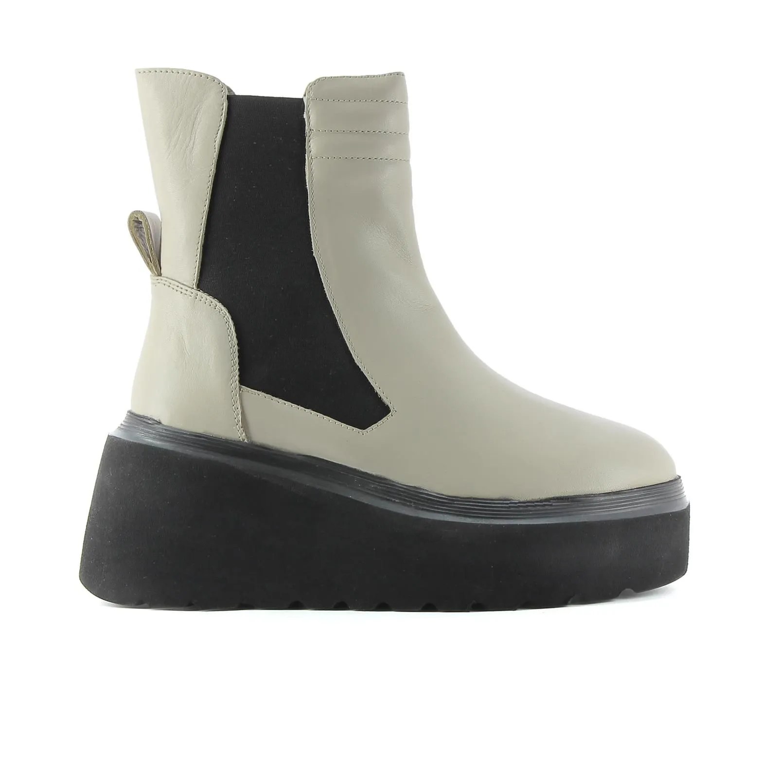 Stivaletti chelsea in pelle neri con platform