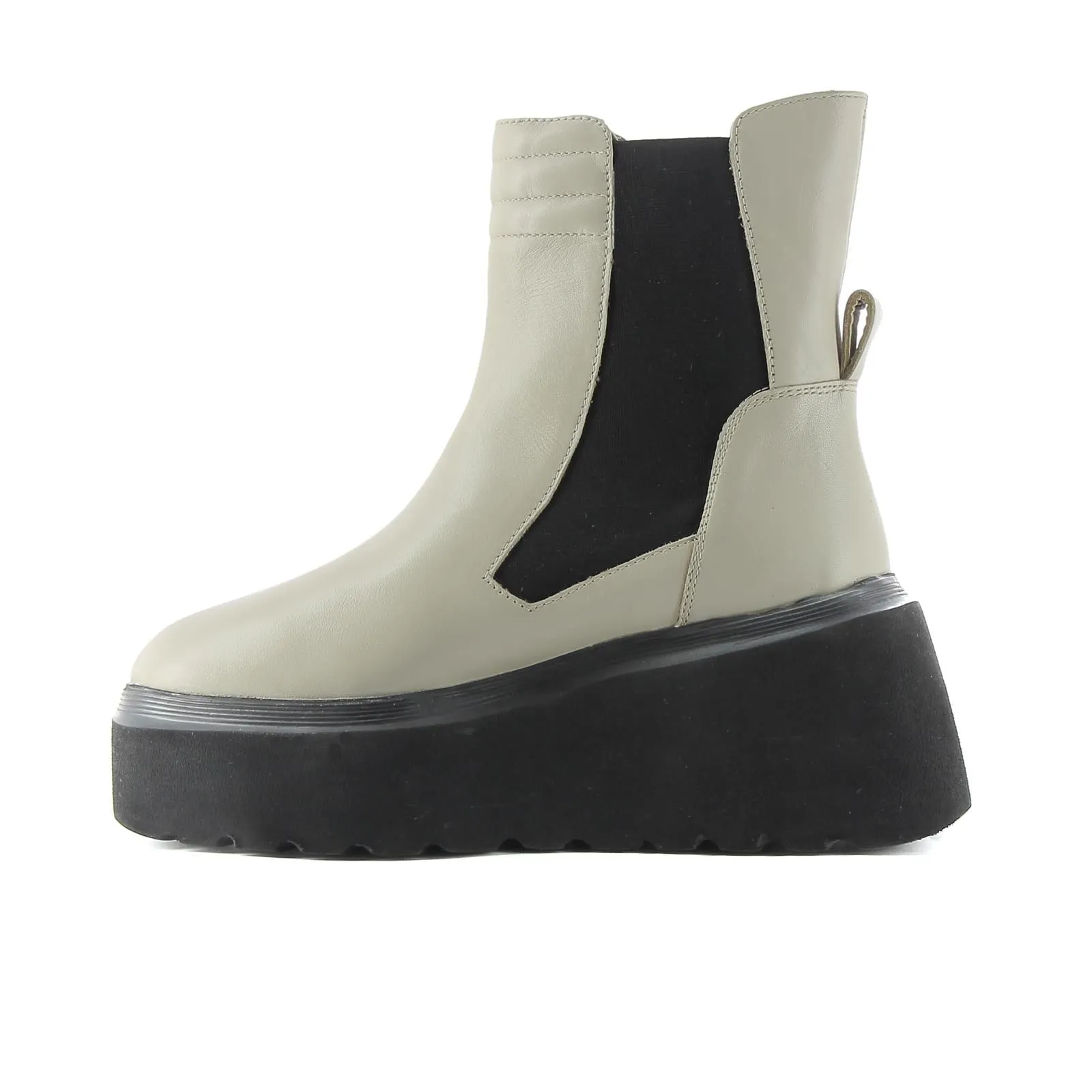 Stivaletti chelsea in pelle neri con platform