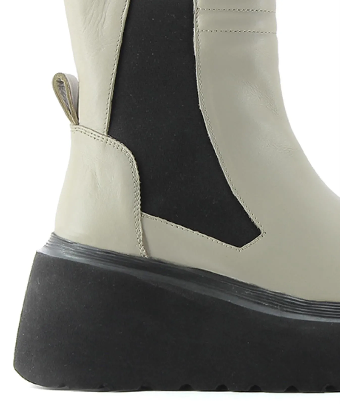 Stivaletti chelsea in pelle neri con platform