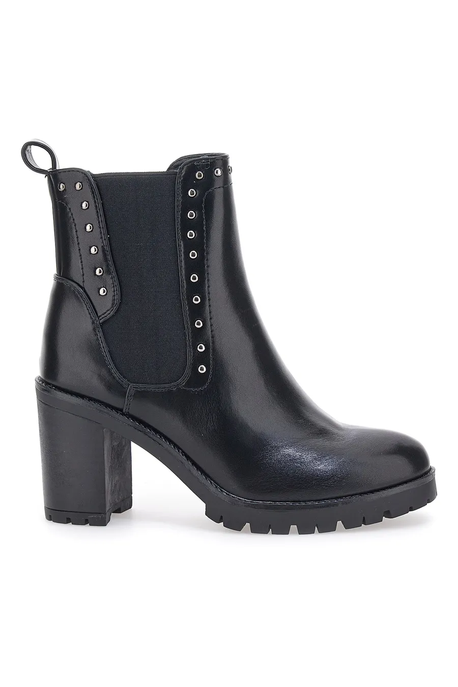 Stivaletti Chelsea Neri Con Tacco Cafe' Cost 52773