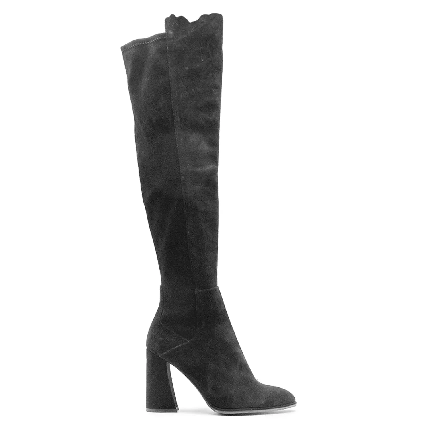 Stivali Cuissard Nero Stuart Weitzman Donna Con Tacco A Blocco