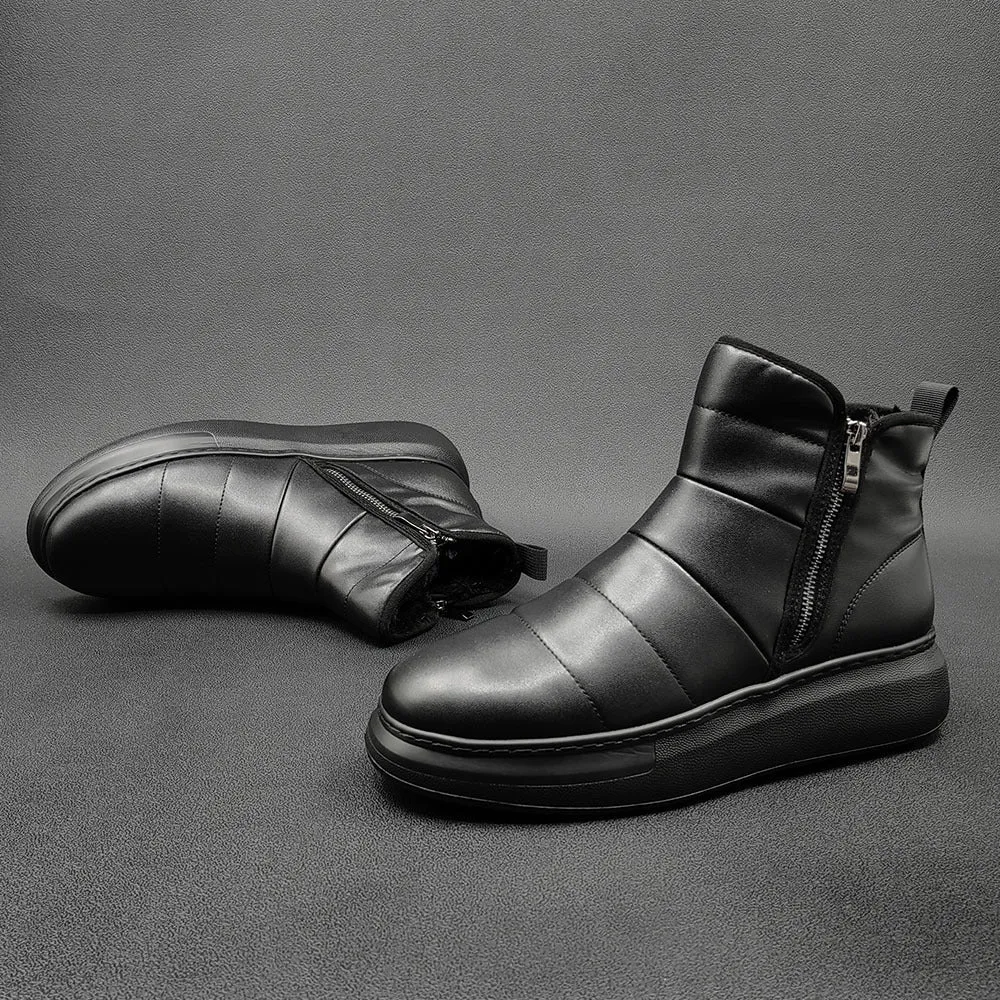 Stivali da neve con pelliccia minimalisti casual da uomo