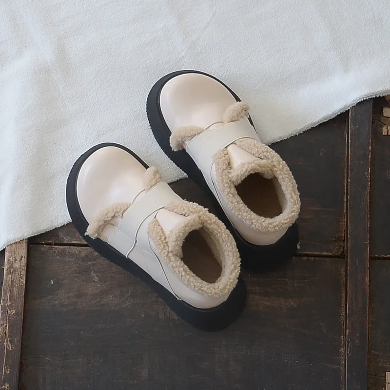 Stivali di pelliccia minimalisti casual retrò da donna