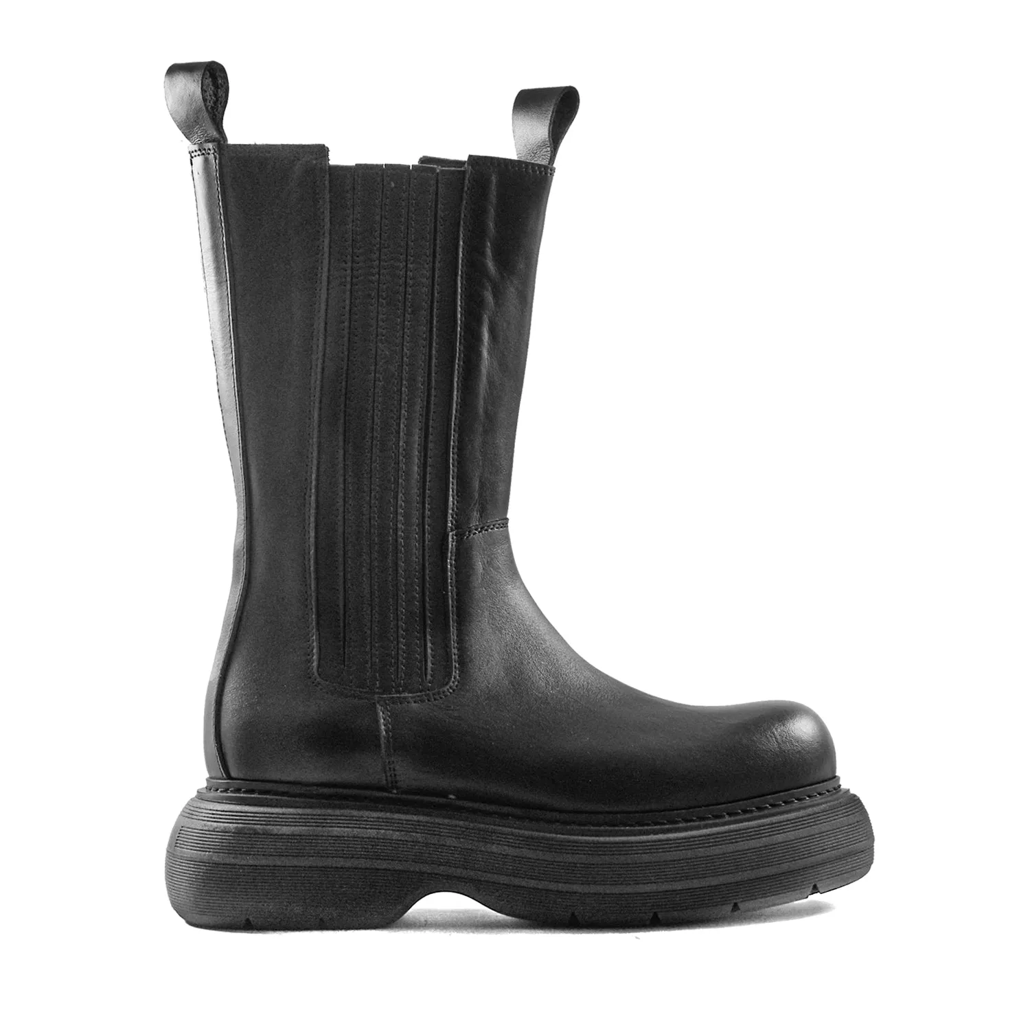 Stivali Donna Nero Combact Boots Riccardo P. Elastici A Scomparsa