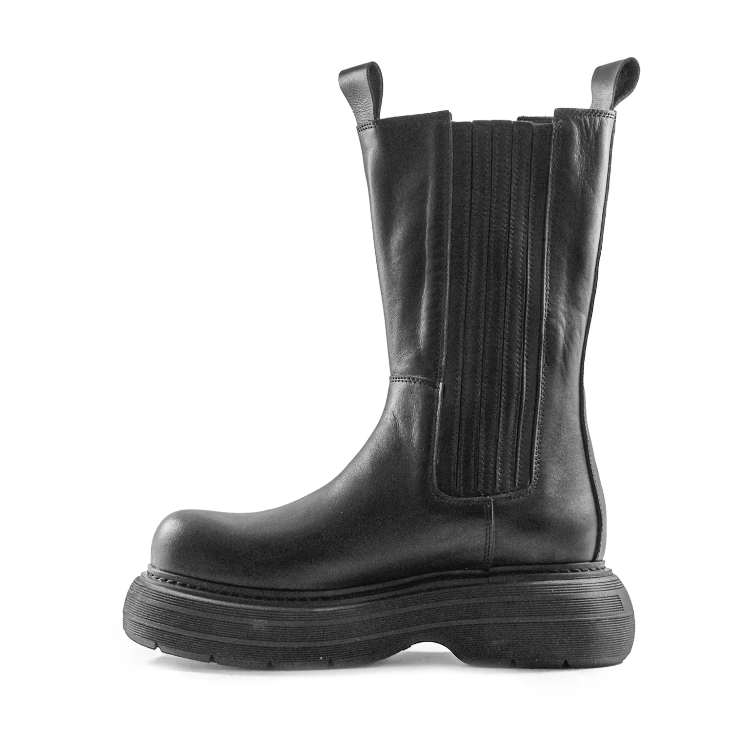 Stivali Donna Nero Combact Boots Riccardo P. Elastici A Scomparsa
