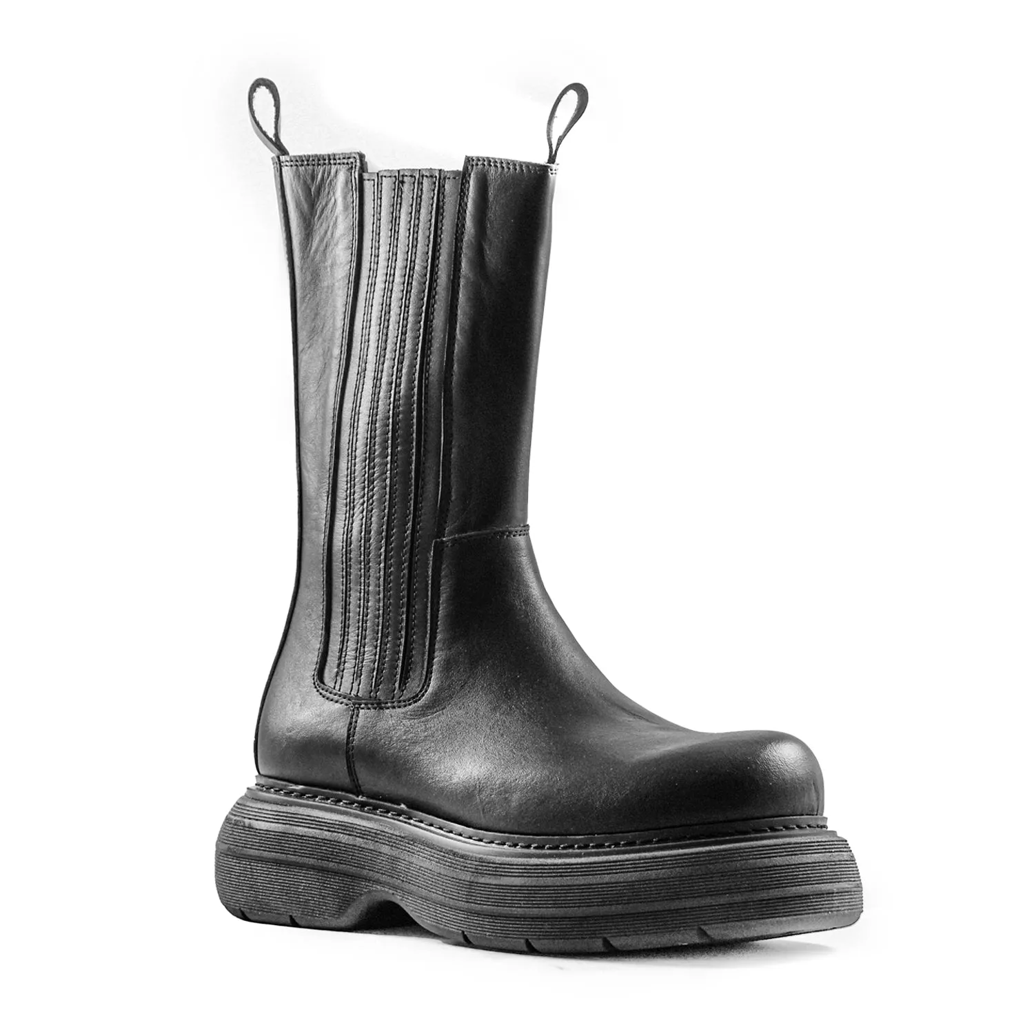 Stivali Donna Nero Combact Boots Riccardo P. Elastici A Scomparsa