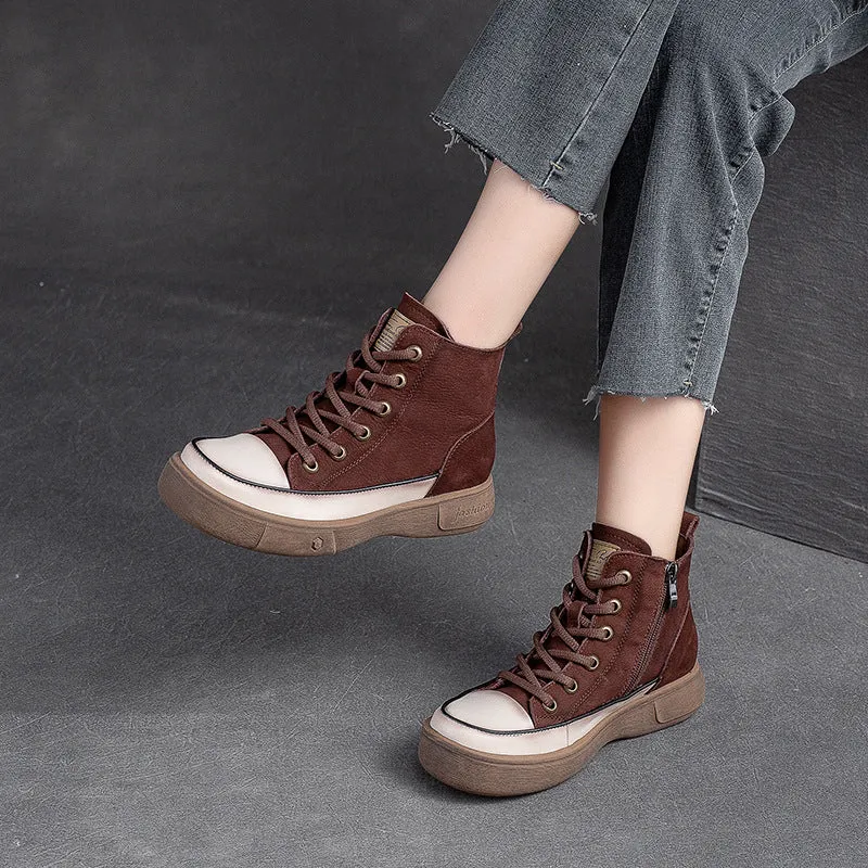 Stivali moda minimalista in pelle casual da donna