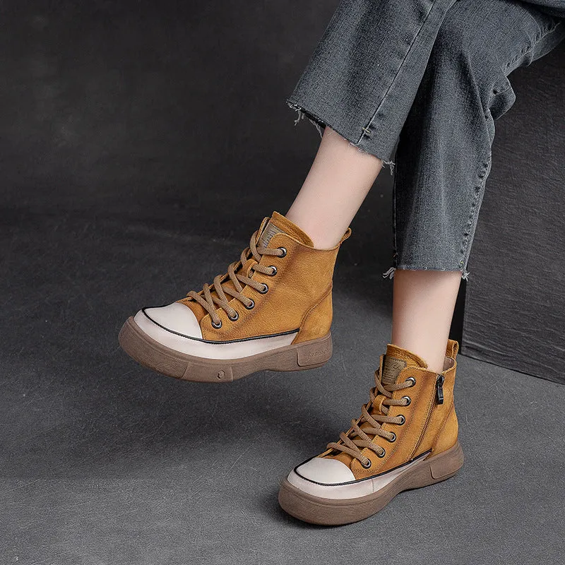 Stivali moda minimalista in pelle casual da donna