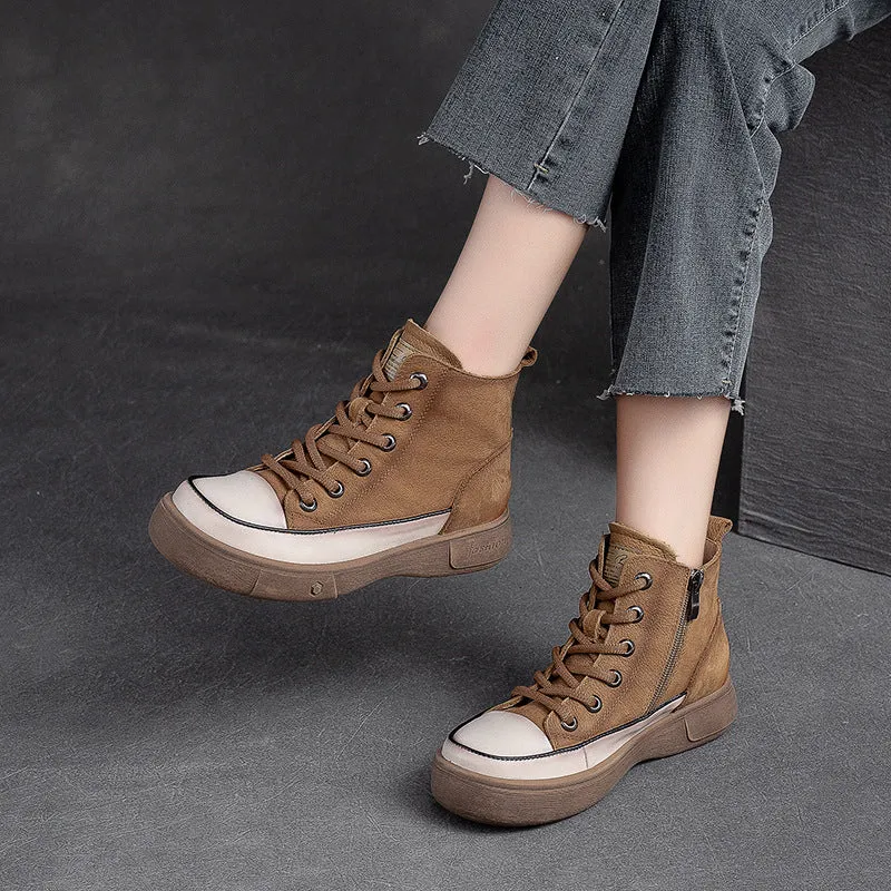 Stivali moda minimalista in pelle casual da donna