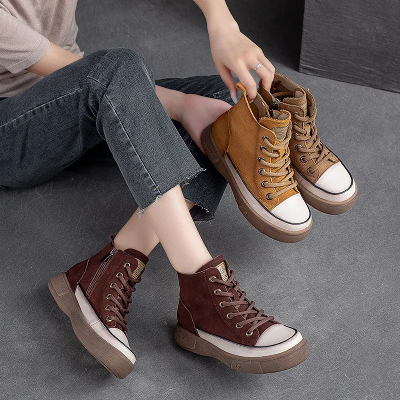 Stivali moda minimalista in pelle casual da donna