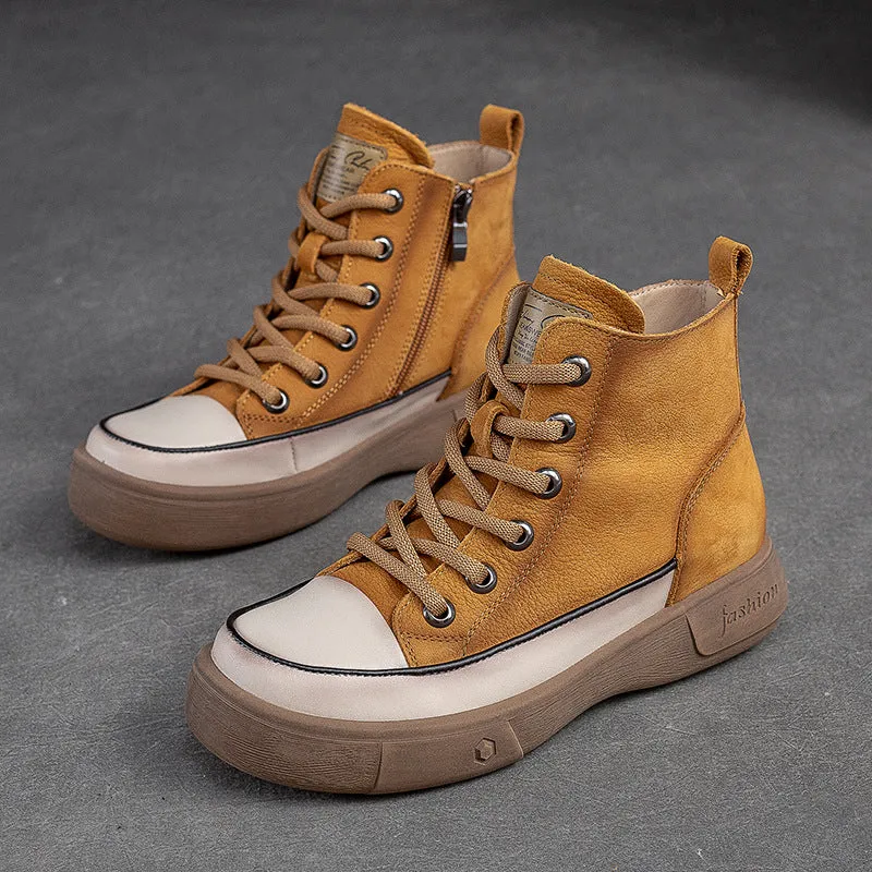 Stivali moda minimalista in pelle casual da donna