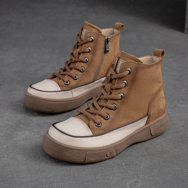 Stivali moda minimalista in pelle casual da donna