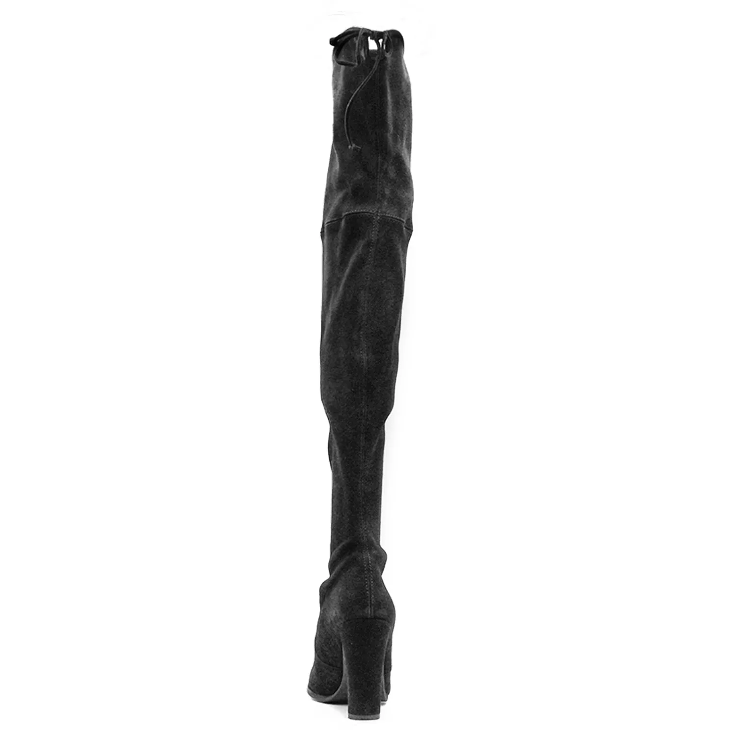 Stivali Stuart Weitzman Cuissard Nero Donna Con Nodo Posteriore