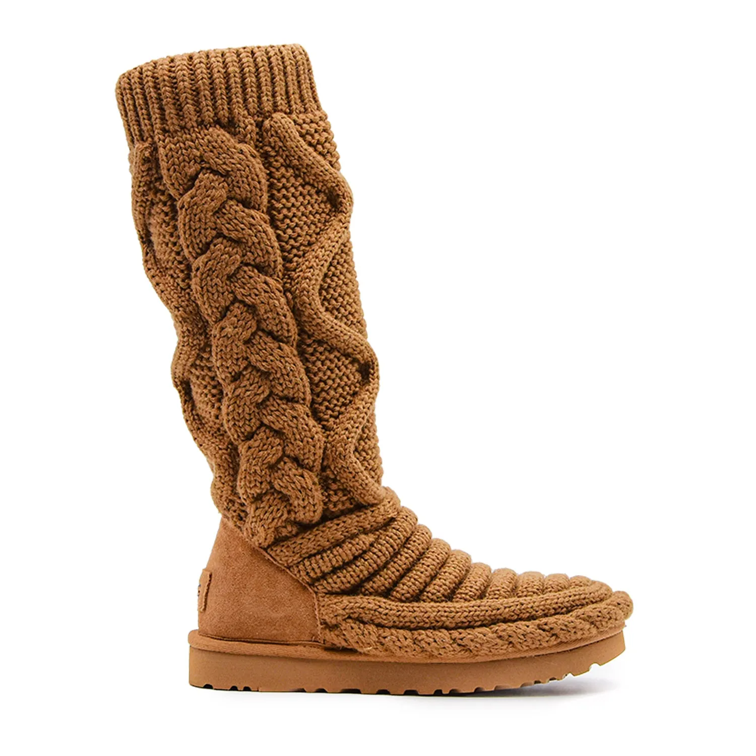 Stivali Ugg Tall Chunky Knit Tabacco Donna Motivo Nel Gambale