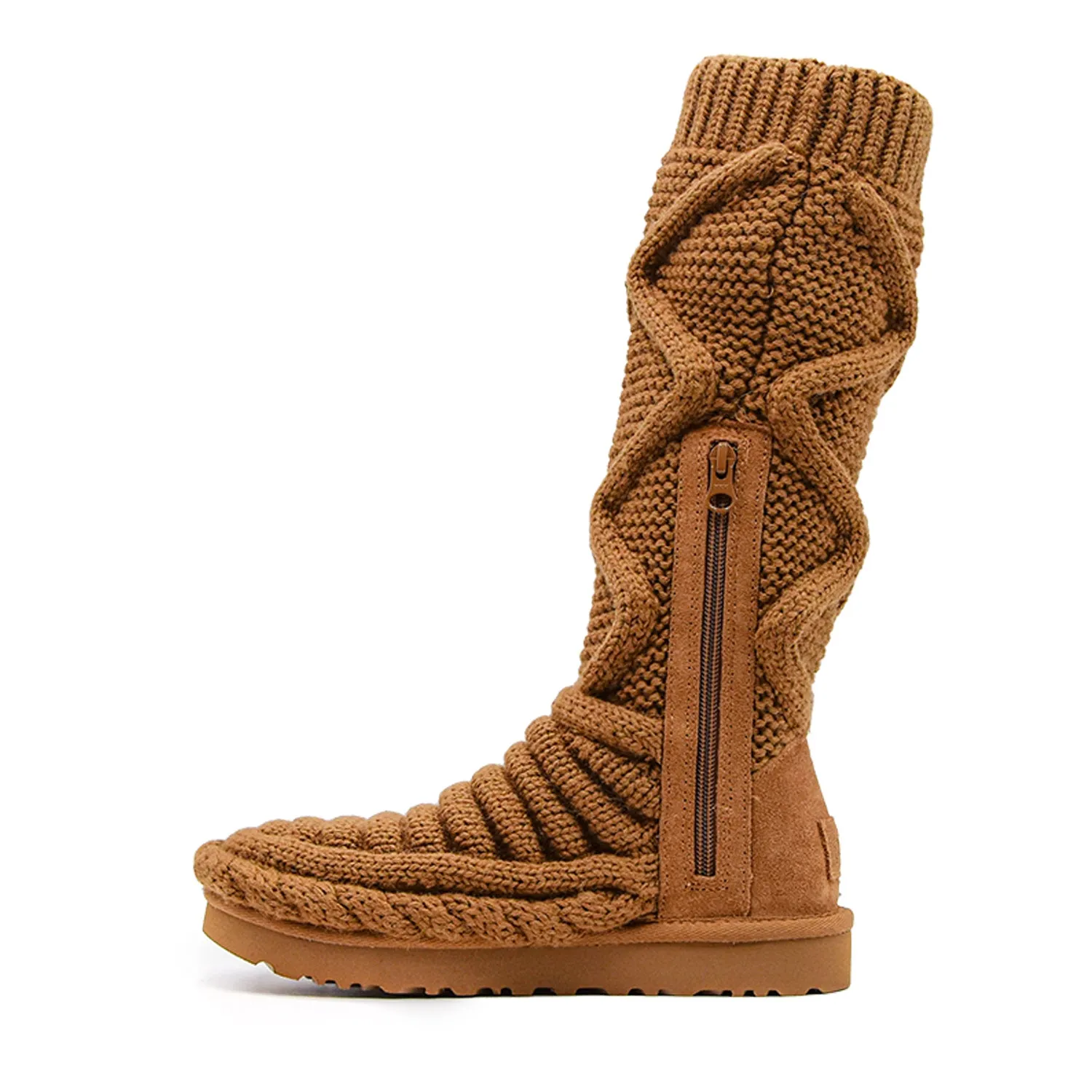 Stivali Ugg Tall Chunky Knit Tabacco Donna Motivo Nel Gambale