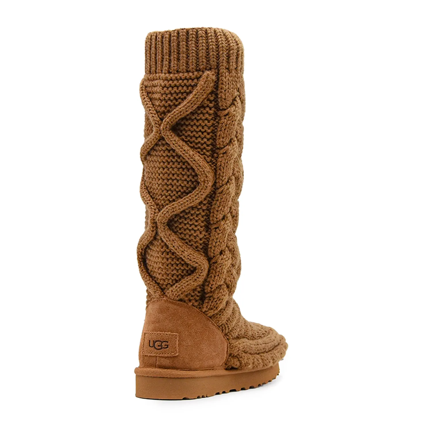 Stivali Ugg Tall Chunky Knit Tabacco Donna Motivo Nel Gambale