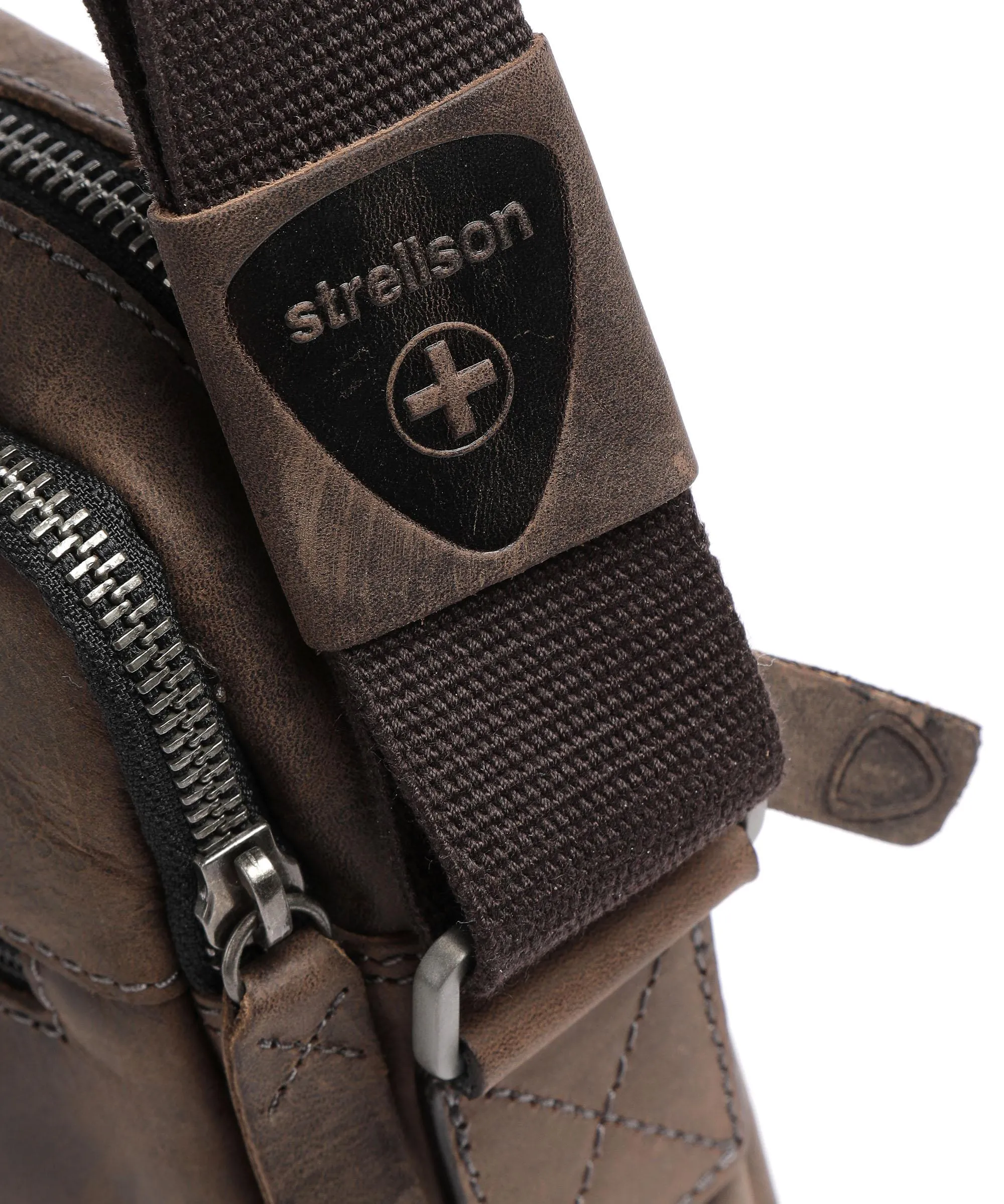  Strellson Hunter Borsa a tracolla pelle di vacchetta pull-up marrone scuro  