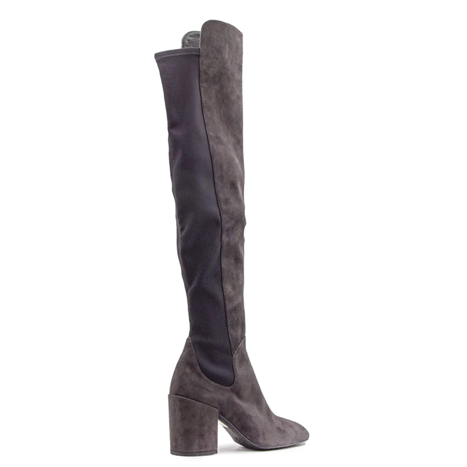 Stuart Weitzman Stivali Cuissard Grigio Donna Con Tessuto Micro