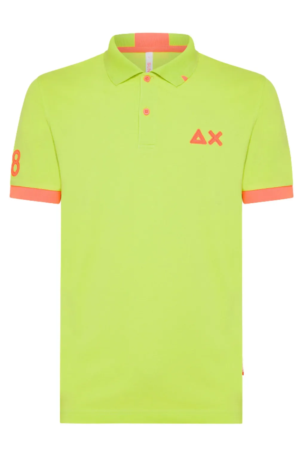 SUN 68 POLO LOGO FLUO A34122 LIME