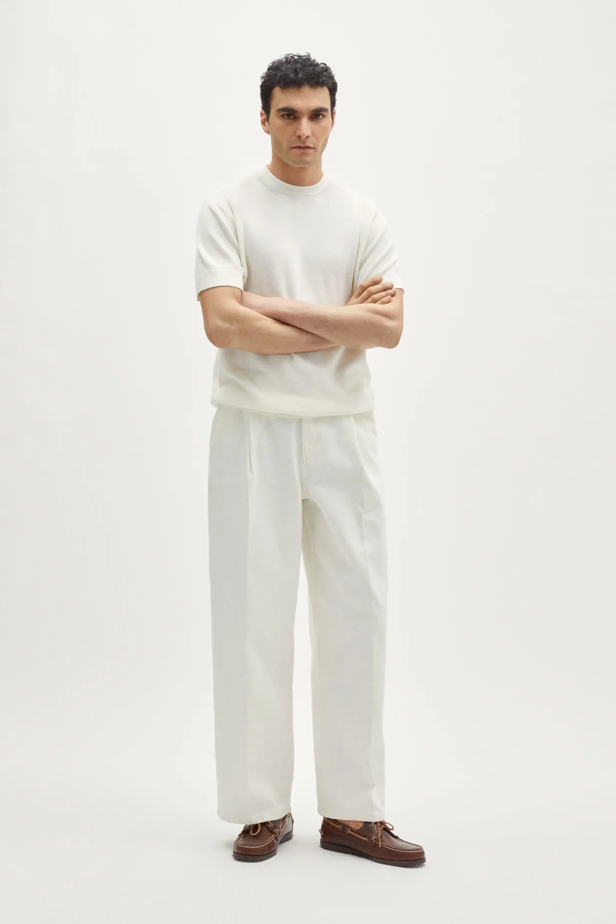 T-Shirt a Costine in Cotone Organico