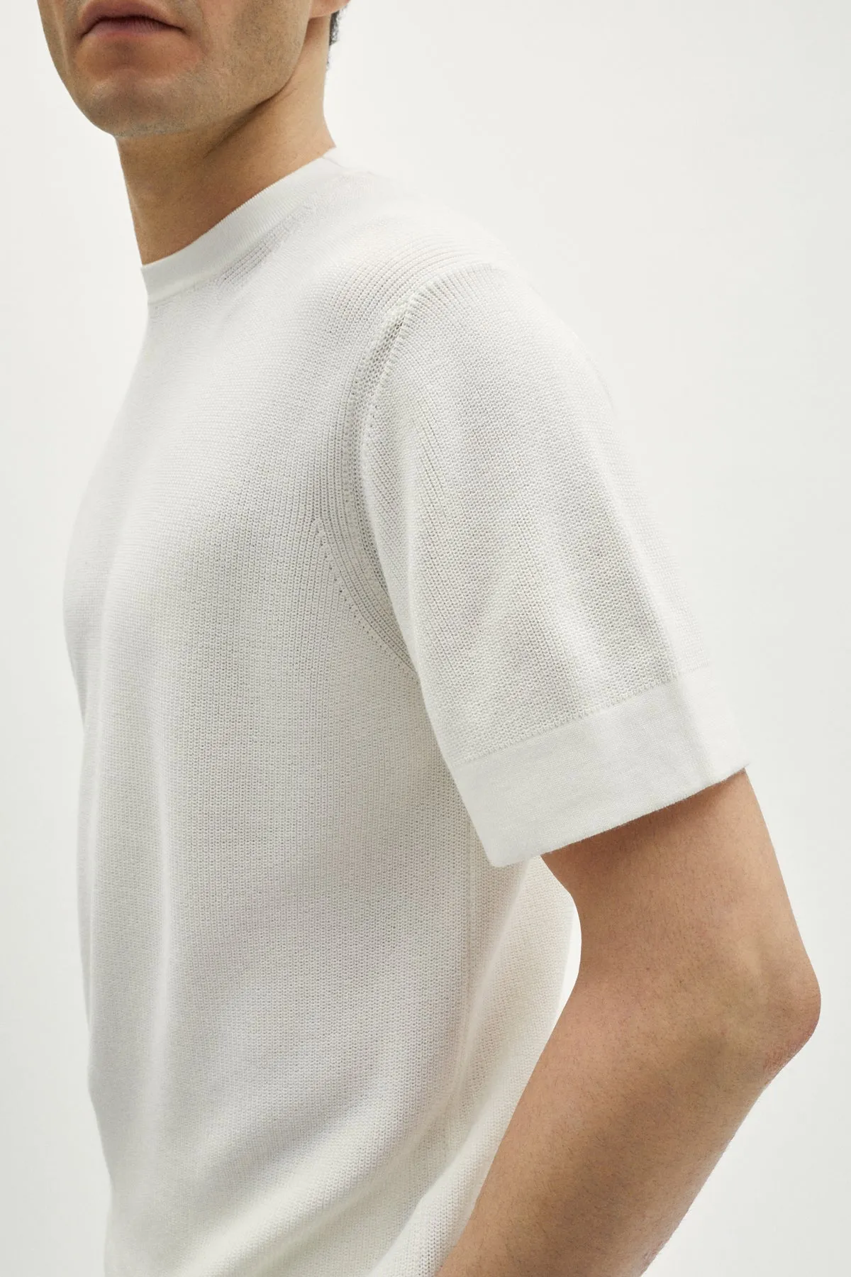 T-Shirt a Costine in Cotone Organico