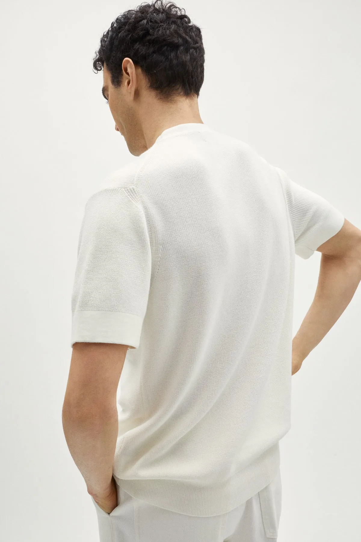 T-Shirt a Costine in Cotone Organico