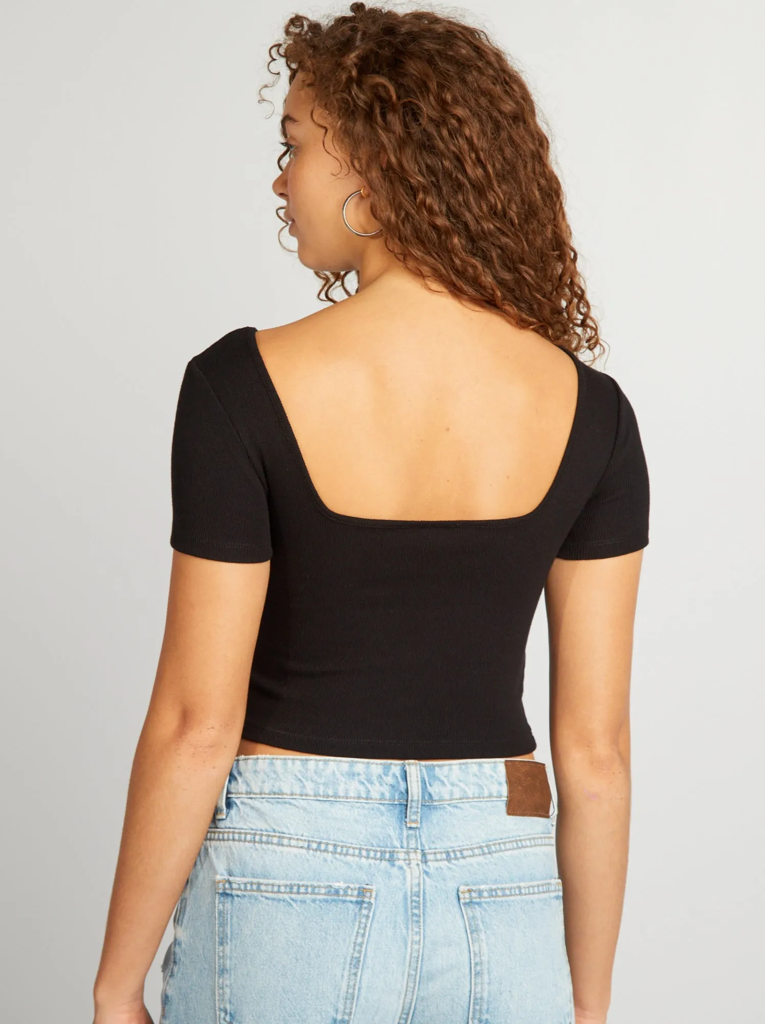 T-shirt cropped - nero